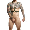 MOB Eroticwear Harnais Cross Chain Dngeon Camouflage